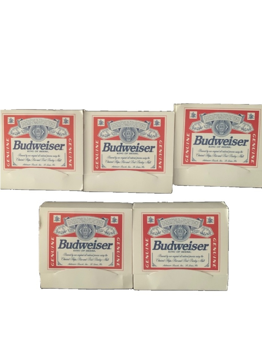 Vintage Budweiser Golf Tees & Ball Marker Bud Beer Matchbook Ad Lot of 5